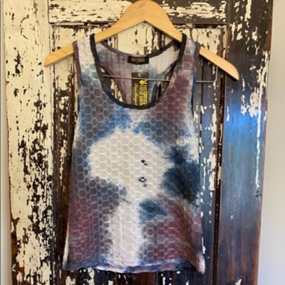 NWT B Free Los Angeles tie- dyed waffle tank. Size S/M.‎